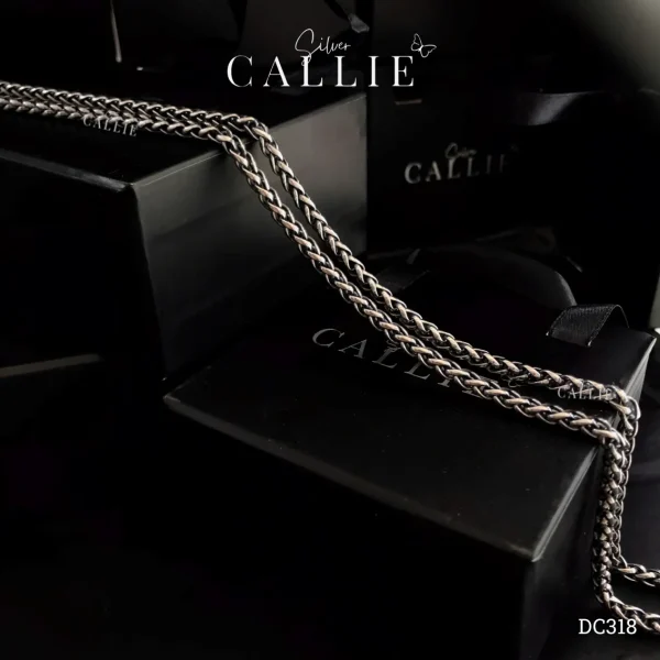 DC318 - Dây chuyền bạc kiểu xi Thái Callie Silver vẩy rồng