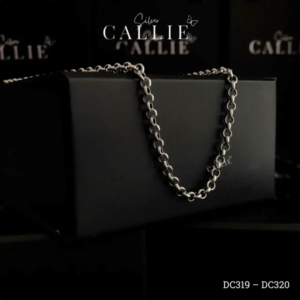 DC319 - DC320: Dây chuyền bạc kiểu xi Thái Callie Silver móc tròn