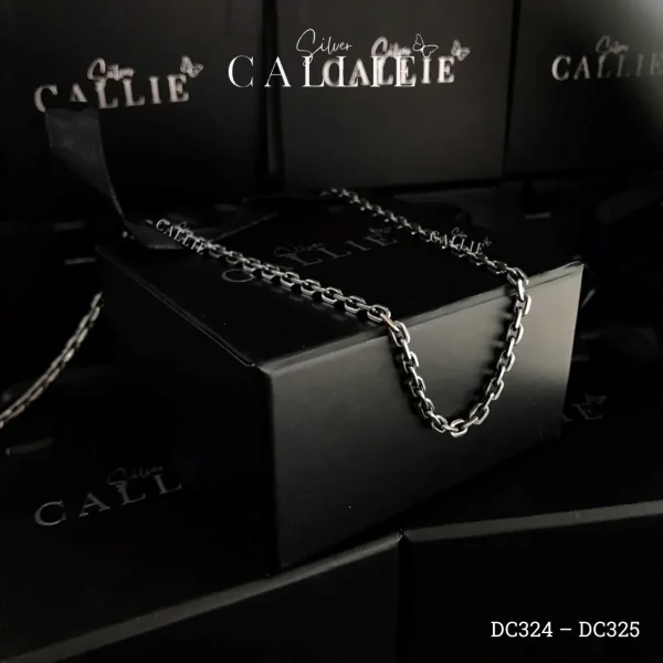 DC324 - DC325: Dây chuyền bạc kiểu xi Thái Callie Silver móc xích