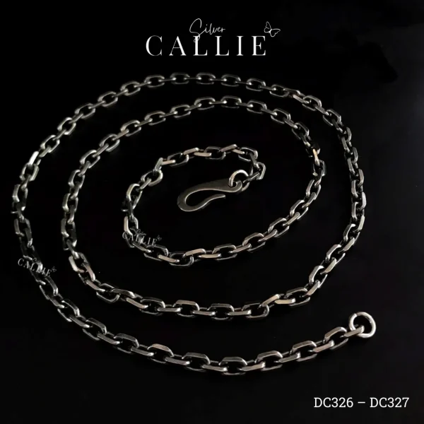 DC326 - DC327: Dây chuyền bạc kiểu xi Thái Callie Silver móc xích