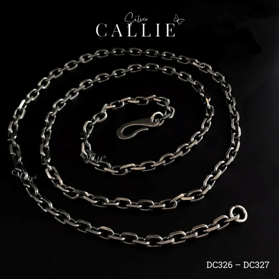 DC326 - DC327: Dây chuyền bạc kiểu xi Thái Callie Silver móc xích