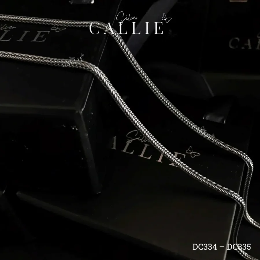 DC334 - DC335: Dây chuyền bạc kiểu xi Thái Callie Silver sợi bính