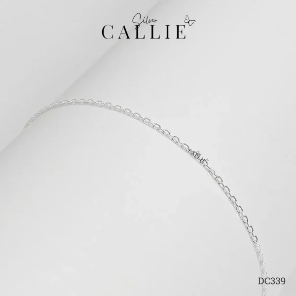 DC339 - Dây Chuyền Bạc Callie Silver Móc Xích Vuông Trơn