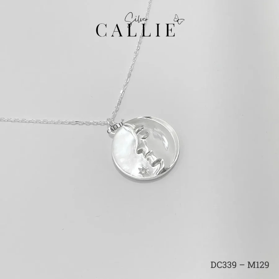 DC339 - M129: Dây Chuyền Bạc Callie Silver Mặt Sao Và Trăng