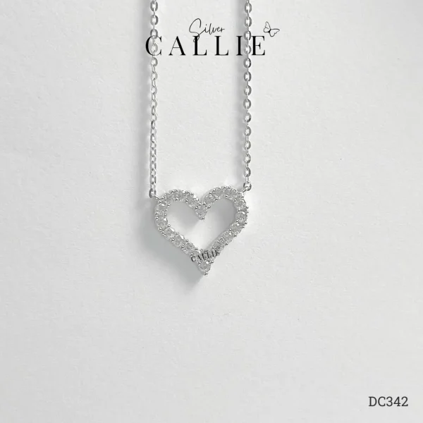 DC342 - Dây Chuyền Bạc Callie Silver Trái Tim Đính Đá