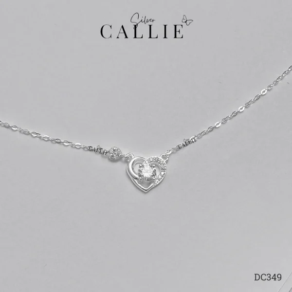 DC349 - Dây chuyền bạc thiết kế Callie Silver trái tim