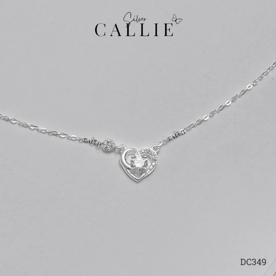 DC349 - Dây chuyền bạc thiết kế Callie Silver trái tim