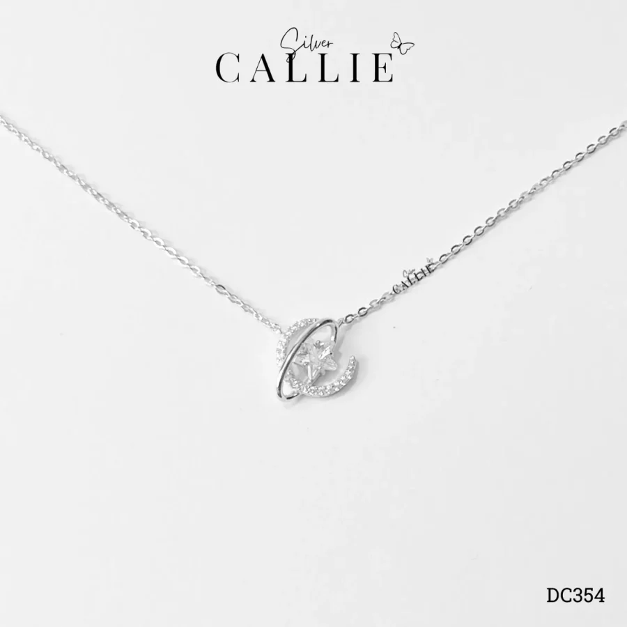 DC354 - Dây chuyền bạc Callie Silver hành tinh xi kim