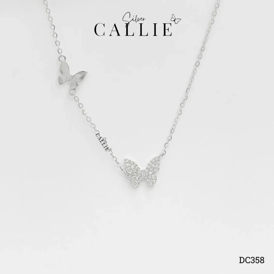 DC358 - Dây chuyền bạc thiết kế Callie Silver bươm bướm