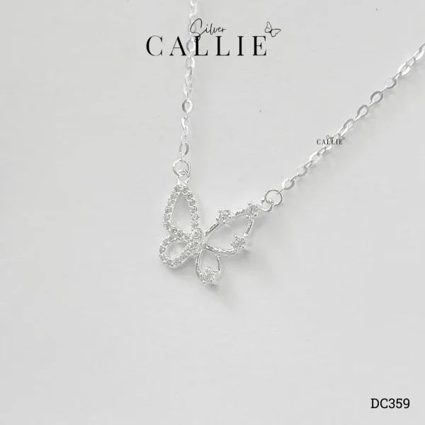 DC359 - Dây Chuyền Bạc Callie Silver Bướm Đính Đá