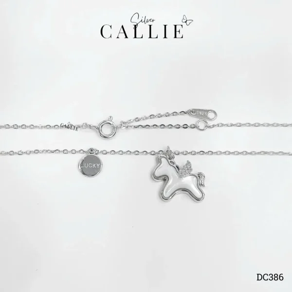 DC386 - Dây Chuyền Bạc Callie Silver Xi Kim Lucky Pegasus