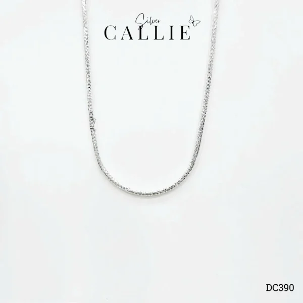 DC390 - Dây chuyền bạc Callie Silver dây mì trơn 1li1
