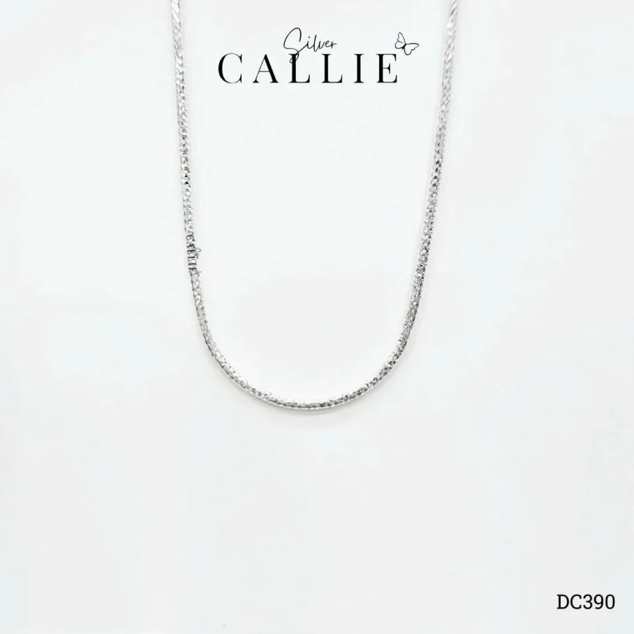 DC390 - Dây chuyền bạc Callie Silver dây mì trơn 1li1