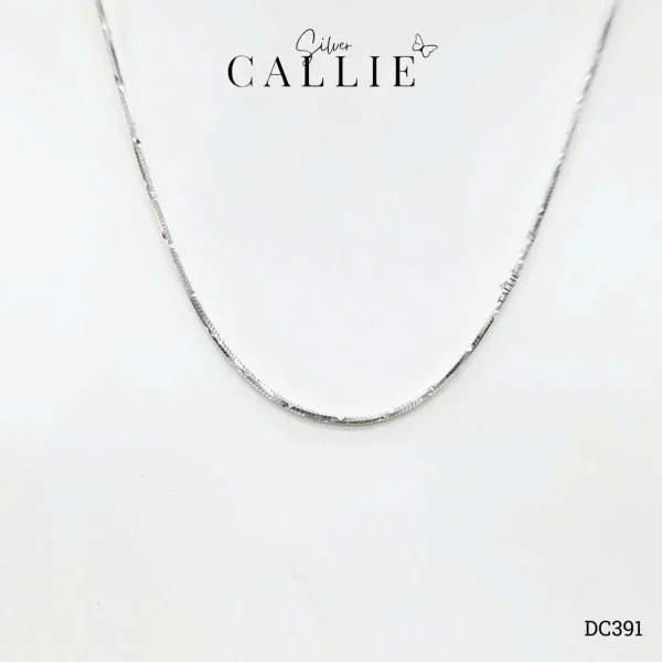 DC391 - Dây chuyền bạc Callie Silver dây mì trơn 8 zem