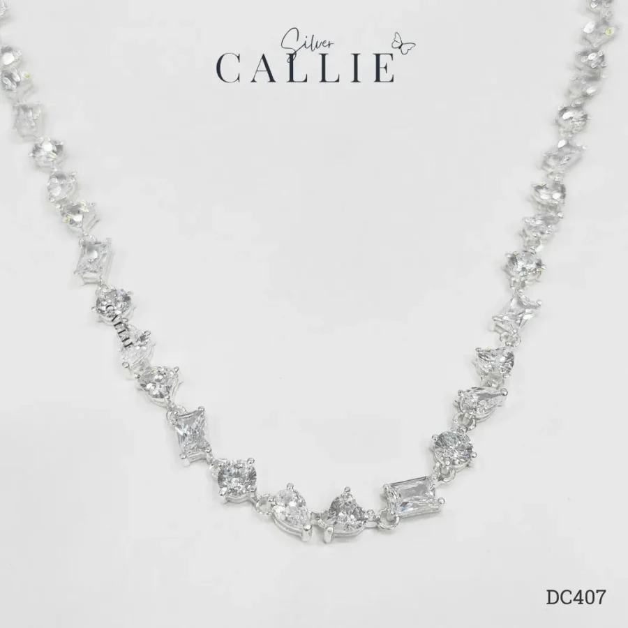 DC407 - Dây Chuyền Bạc Callie Silver Cô Dâu MixCut