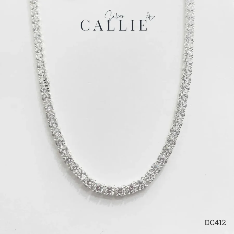 DC412 - Dây Chuyền Bạc Callie Silver Cô Dâu Tennis 5mm