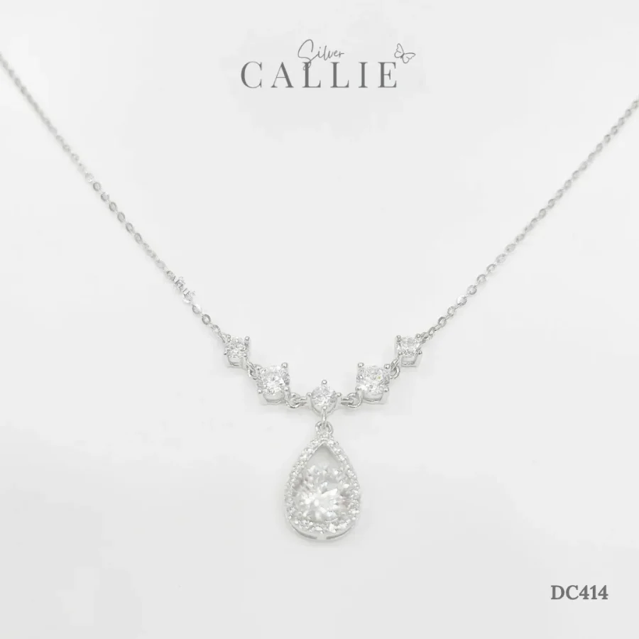 DC414 - Dây Chuyền Bạc Callie Silver Mặt Giọt Nước