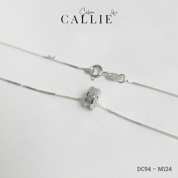 M124 - DC94: Dây Chuyền Bạc Thiết Kế Callie Silver Bánh Xe