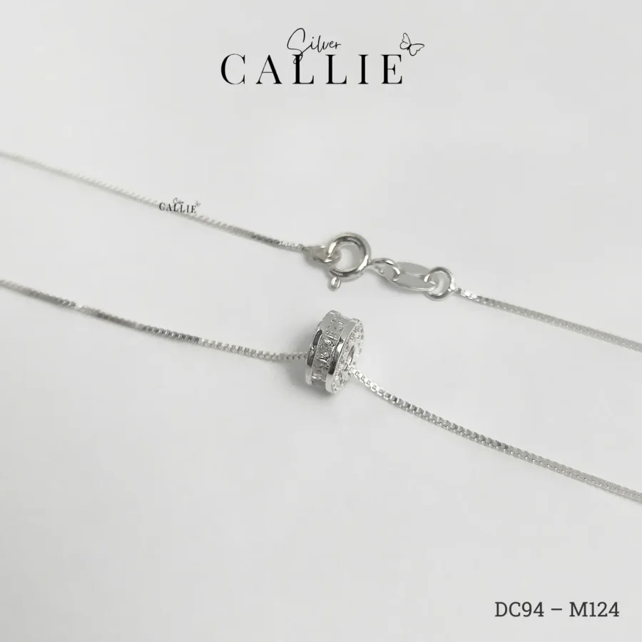 M124 - DC94: Dây Chuyền Bạc Thiết Kế Callie Silver Bánh Xe