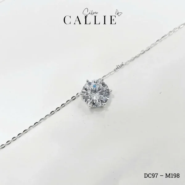 DC97 - M198: Dây chuyền bạc Callie Silver 1 viên chủ