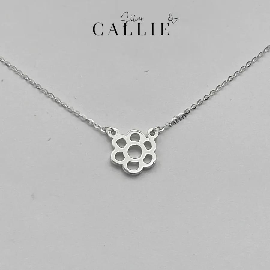 Dây Chuyền Thiết Kế Callie Silver Hình Hoa Theo Yêu Cầu