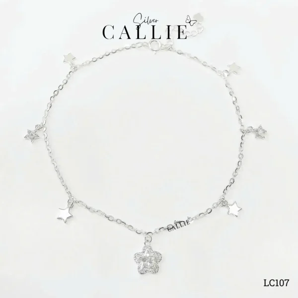 LC107 - Lắc chân bạc Callie Silver ngôi sao
