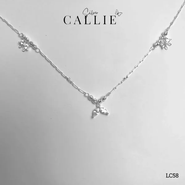 LC58 - Lắc chân bạc Callie Silver đuôi cá và nơ