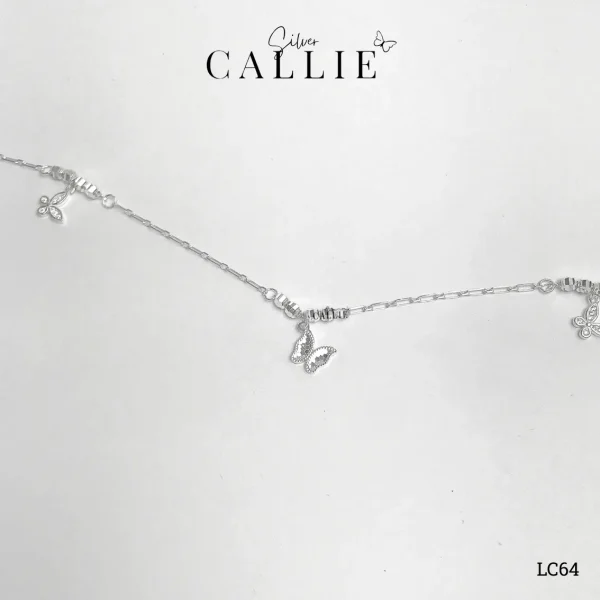 LC64 - Lắc chân bạc Callie Silver bươm bướm tòn ten