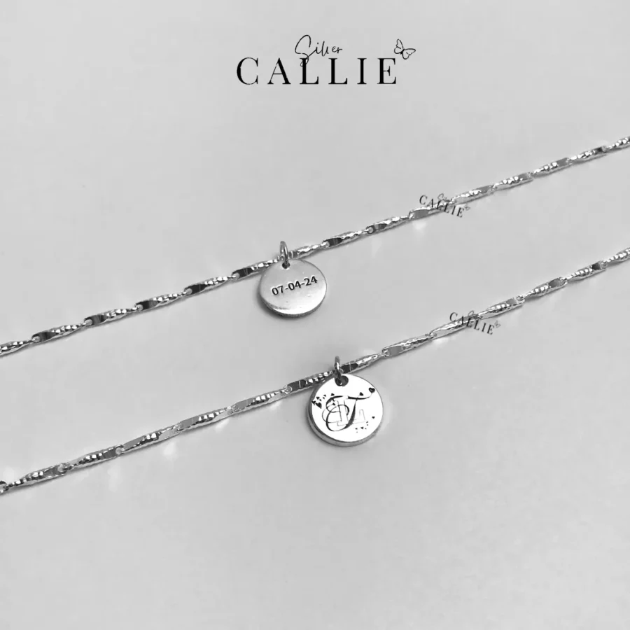 Lắc đôi bạc Callie Silver thiết kế charm theo yêu cầu