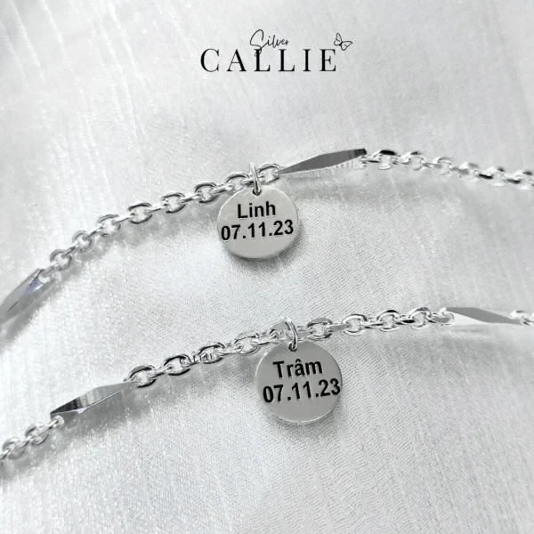 LD05 - Lắc tay bạc đôi Callie Silver