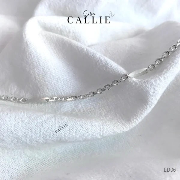 LD05 - Lắc tay bạc đôi Callie Silver dây hoả tiễn 2li6