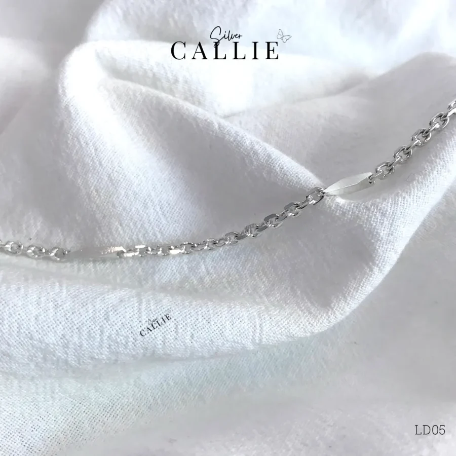 LD05 - Lắc tay bạc đôi Callie Silver dây hoả tiễn 2li6
