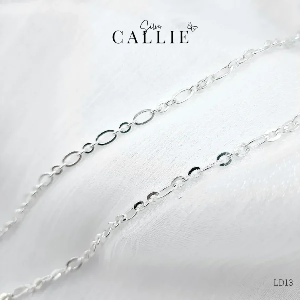 LD13 - Lắc tay bạc đôi Callie Silver dây móc