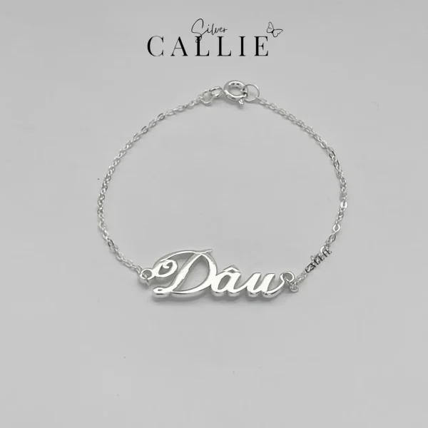 Lắc Tay Bạc Thiết Kế Callie Silver Theo Tên