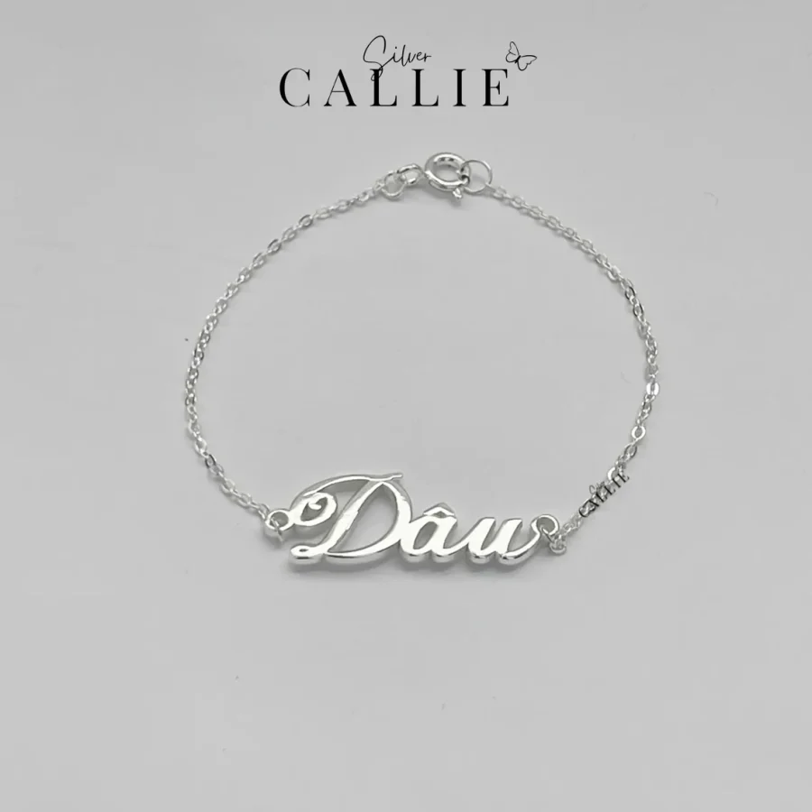 Lắc Tay Bạc Thiết Kế Callie Silver Theo Tên