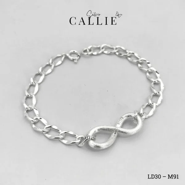 LD30 - M91: Lắc tay bạc thiết kế Callie Silver infinity
