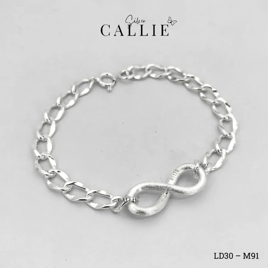 LD30 - M91: Lắc tay bạc thiết kế Callie Silver infinity