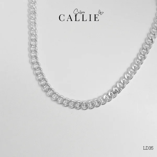 LD35 - Lắc đôi bạc Callie Silver dạng lật 5.8mm