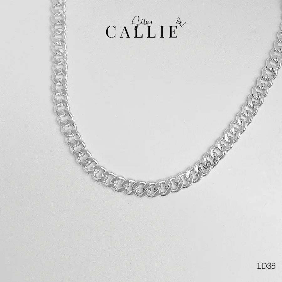 LD35 - Lắc đôi bạc Callie Silver dạng lật 5.8mm