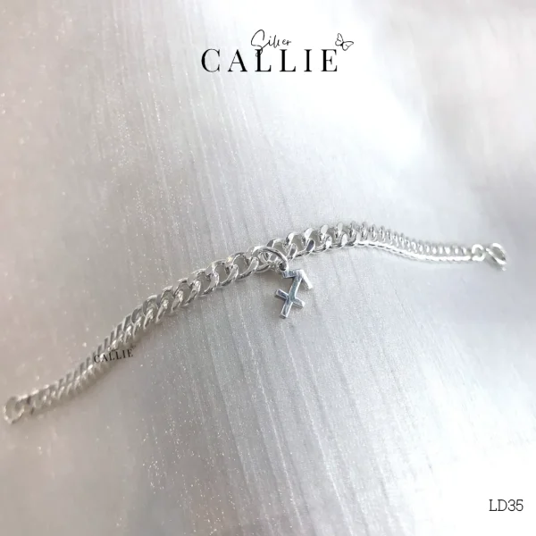 LD35 - Lắc tay bạc Callie Silver charm cung hoàng đạo