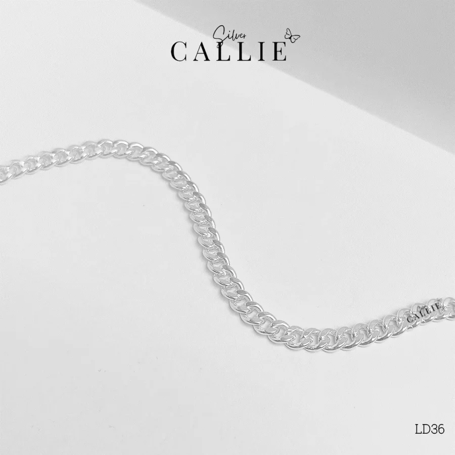 LD36 - Lắc đôi bạc Callie Silver dạng lật 6.1mm