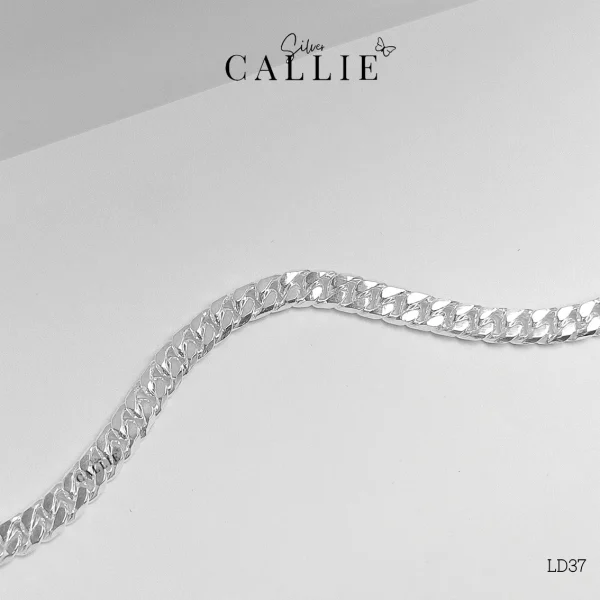 LD37 - Lắc đôi bạc Callie Silver dạng lật 7mm