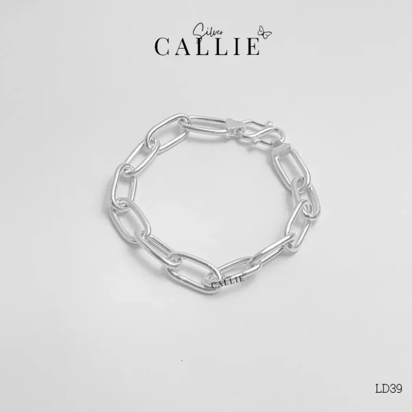 LT399 – Lắc tay bạc Callie Silver dây oval