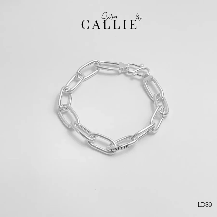LT399 – Lắc tay bạc Callie Silver dây oval