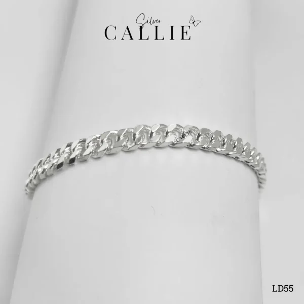 LD55 - Lắc Tay Bạc Callie Silver Dạng Lật 5.5mm