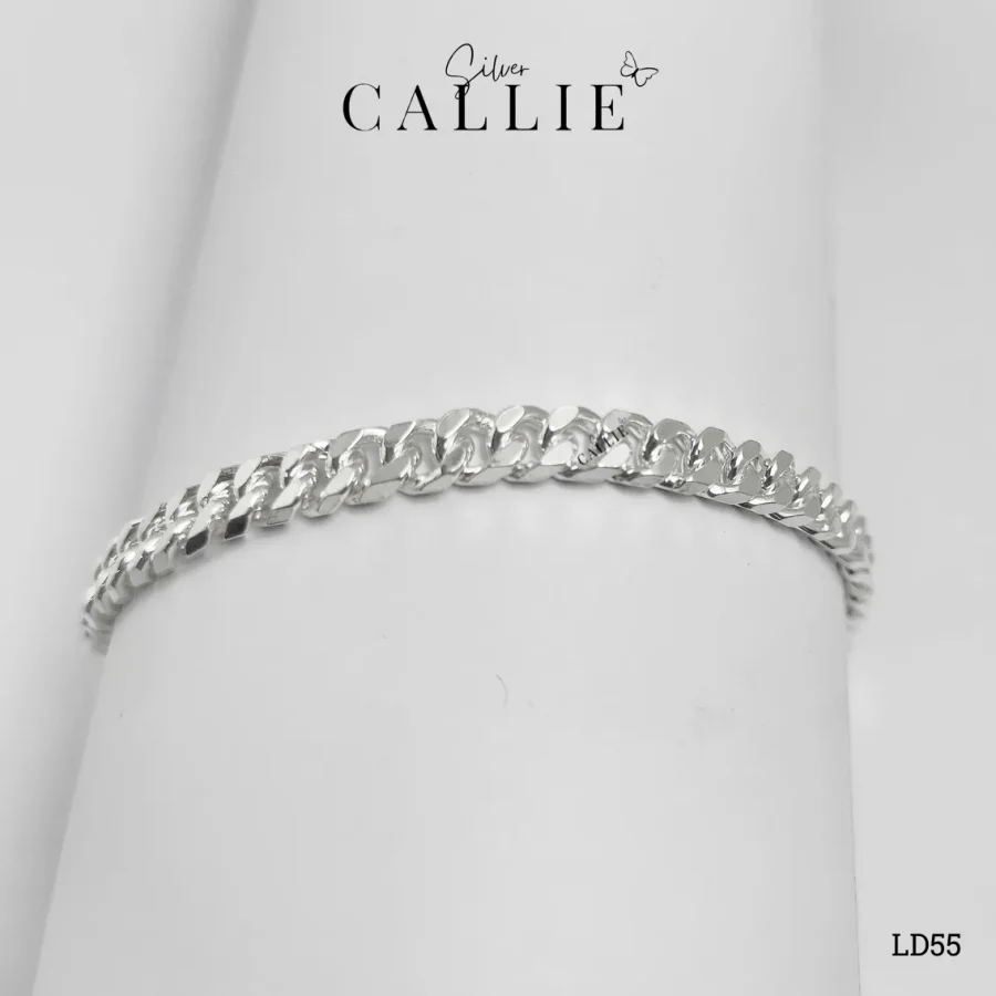 LD55 - Lắc Tay Bạc Callie Silver Dạng Lật 5.5mm
