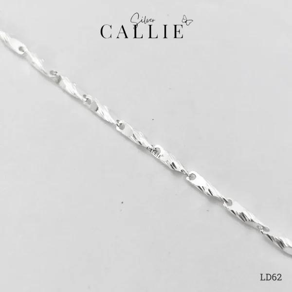 LD62 - Lắc đôi bạc Callie Silver móc máy mồi câu nhỏ