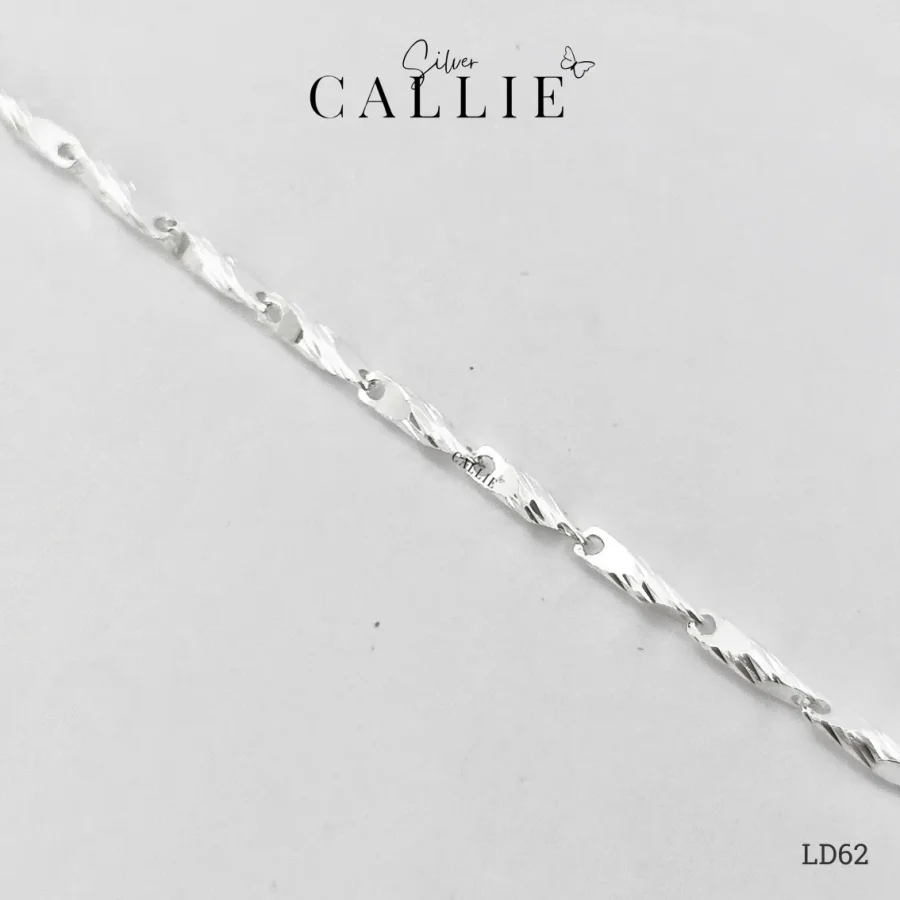 LD62 - Lắc đôi bạc Callie Silver móc máy mồi câu nhỏ