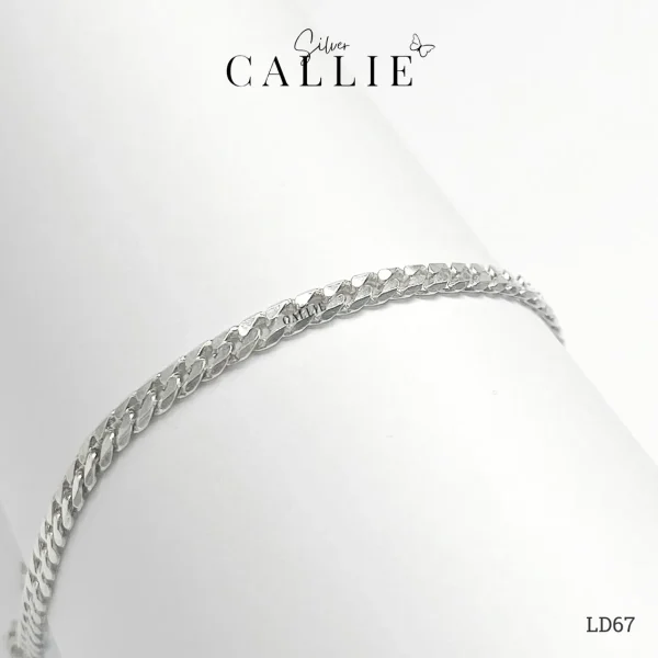 LD67 - Lắc tay Callie Silver lắc lật dày 4.1mm