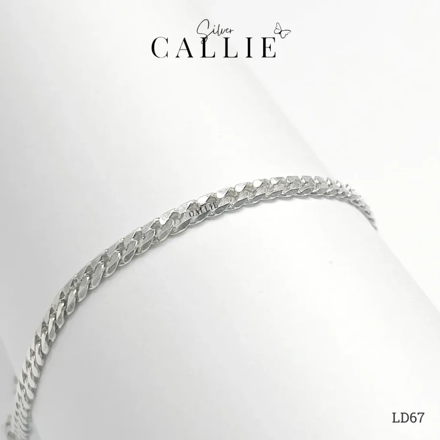 LD67 - Lắc tay Callie Silver lắc lật dày 4.1mm
